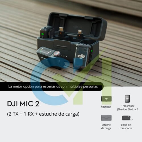 DJI Mic 2 (2 TX + 1 RX + case de carga)